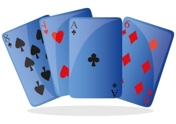 扑克牌的图象，用来说明使用助记符的纸牌记忆系统