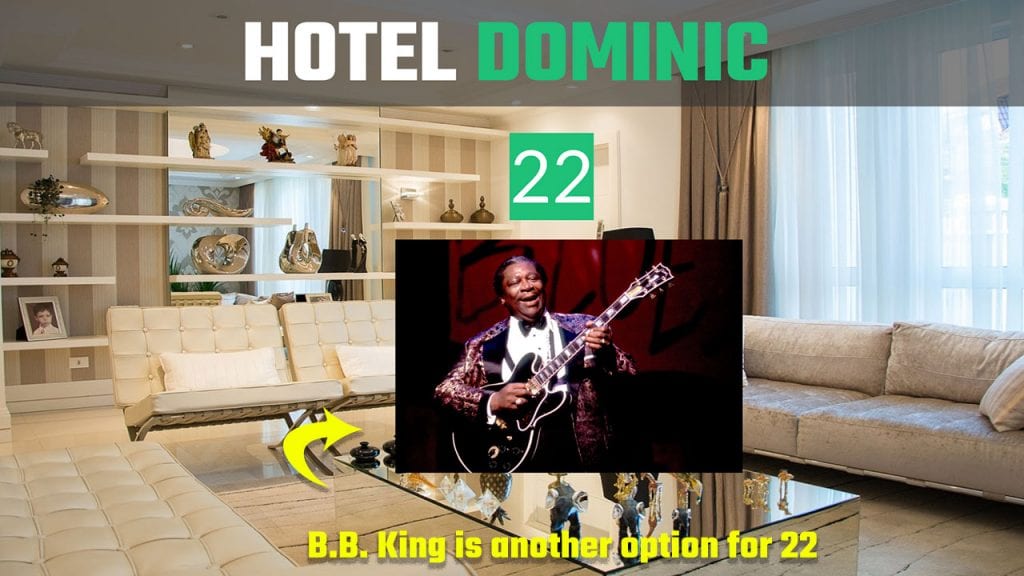 在多米尼克酒店的B B King为22的记忆例子